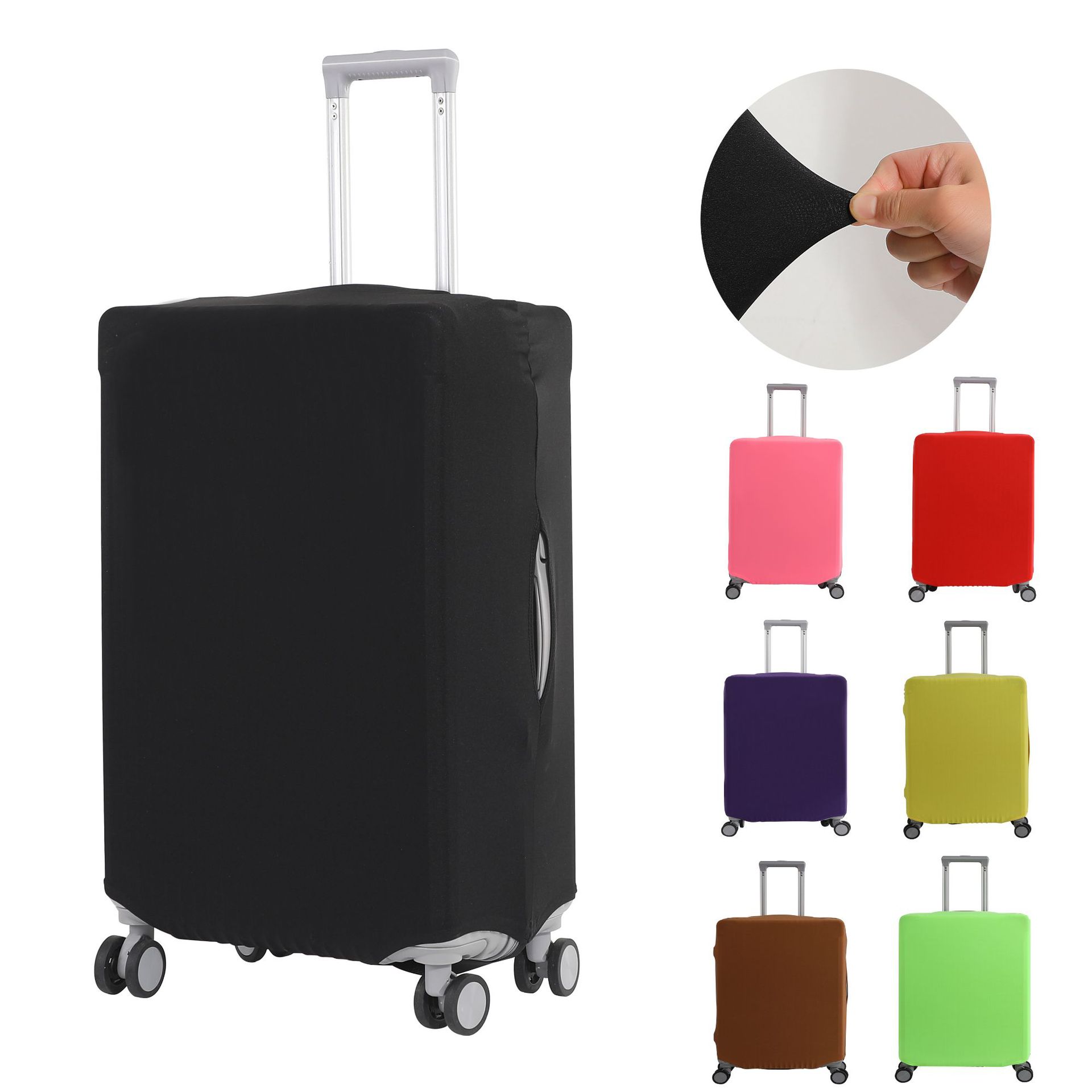 Luggage Protective Cover Transparent - Funda protectora elástica de color sólido