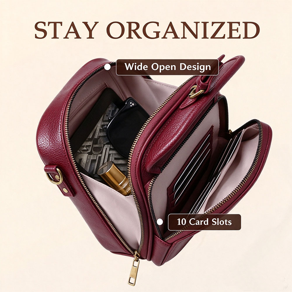 Bolsa Cruzada Pequeña para Hom - Wallets reseña y precio