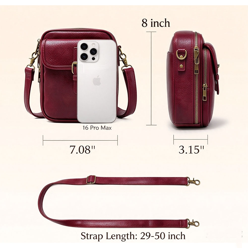 Bolsa Cruzada Pequeña para Hom - Wallets reseña y precio