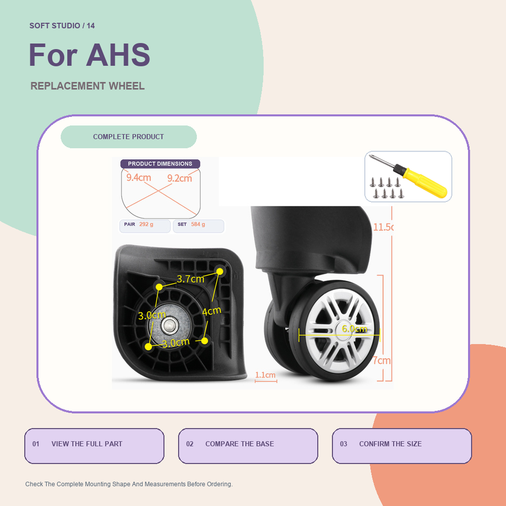 Rueda de reemplazo para equipa - Silent Replacement Luggage Wheels reseña y precio