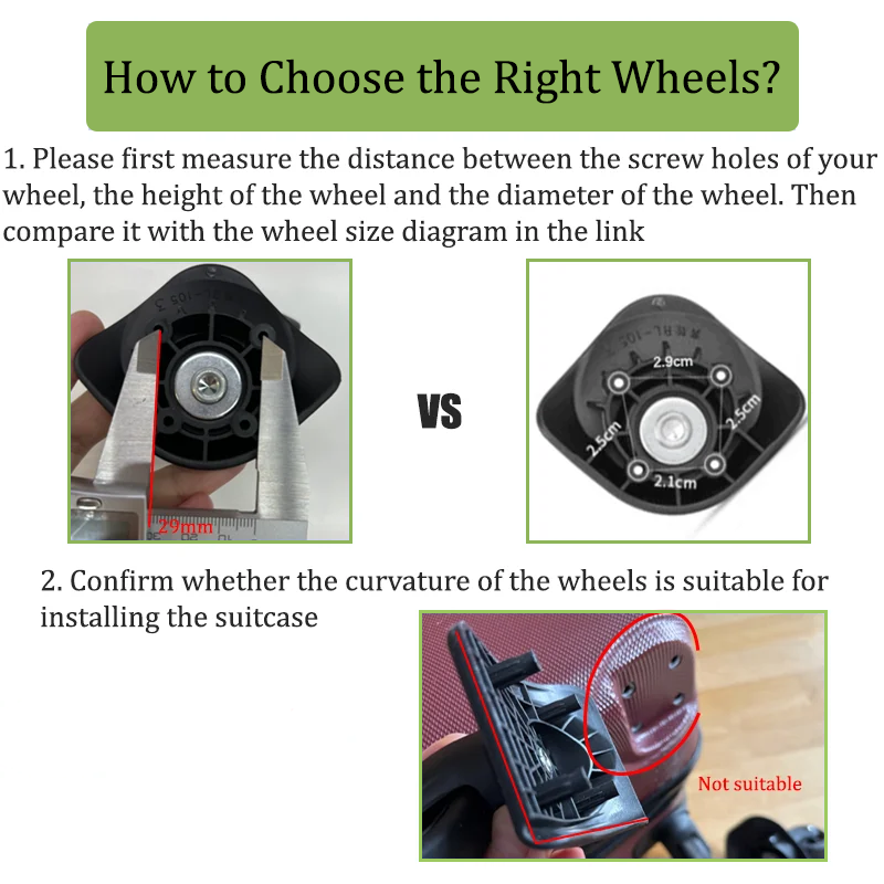 Ruedas de repuesto para equipa - Silent Replacement Luggage Wheels reseña y precio