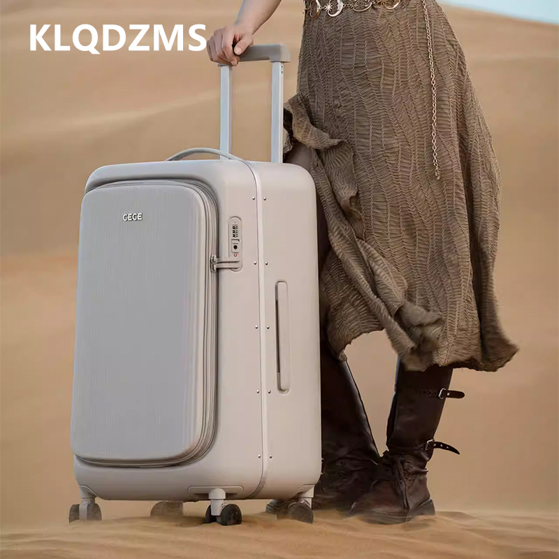 KLQDZMS Maleta de Viaje de 24/ - Aluminum Frame Carry On Luggage reseña y precio